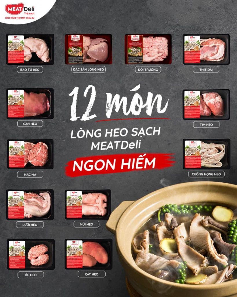 12 món Lòng heo sạch MEATDeli nhất định phải thử