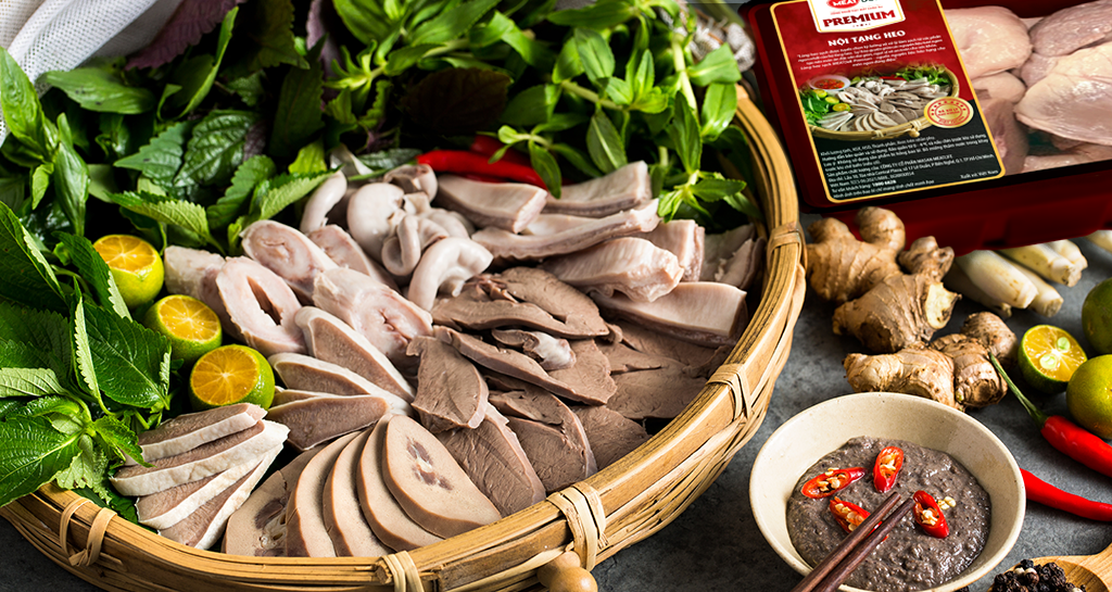 Mẻ lòng luộc siêu ngon từ Đặc sản Lòng heo sạch MEATDeli